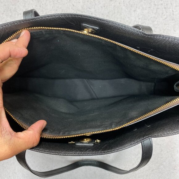 Coach F79987 Signature Monogram Tote Bag Brown Large Carryall Zipper Purse - Picture 10 of 16